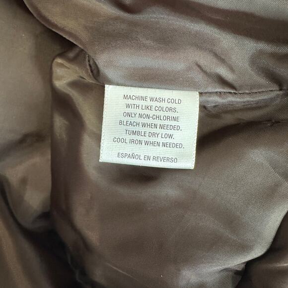 Charter Club Zip Up Puffer Vest WMNS SZ Small Brown Lined Winter Quilted Jacket - Picture 6 of 6